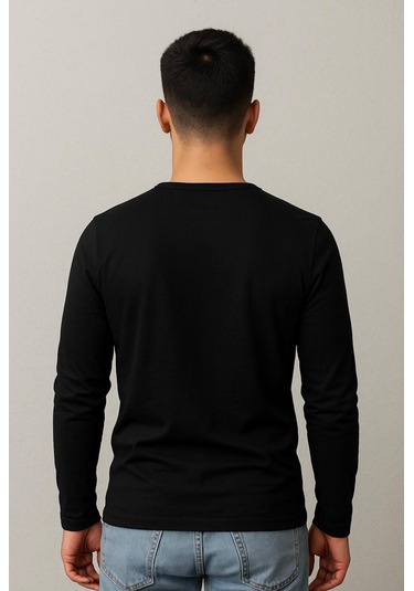 Axxel Erkek Uzun Kollu T-shirt-d240 Siyah