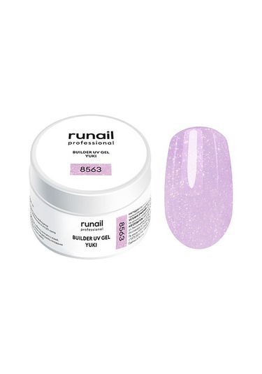 Runail Professional Protez Tırnak Jeli Uv Builder Gel Yuki Parlak Lila 15gr. 8563
