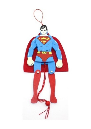 Ahşap Sallanan Süperman Figürü