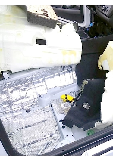 10 Adet 35x20cm Ziftli Oto Ses Su Yalıtım Pedi Folyolu Yapışkanlı