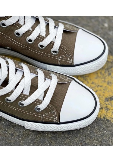 Bağcıklı Unisex Uzun Keten Ayakkabı-vizon-120 Vizon