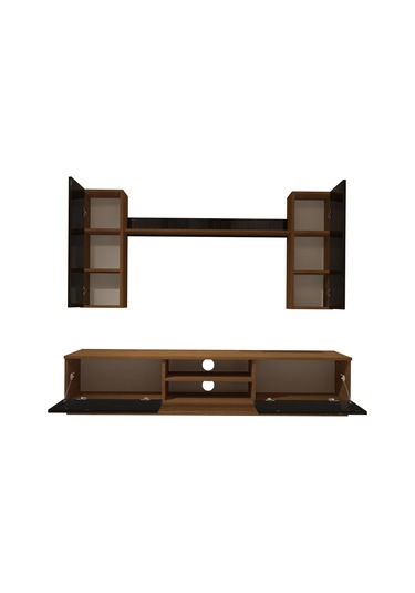Decoraktiv Eko 5db Mdf Dvd Tv Ünitesi Tv Sehpası Ceviz - Siyah