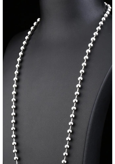 Erkek Çelik Kolye Top Zincir Spor Model 4 Mm 56 Cm Jdepp (31175627) Beyaz