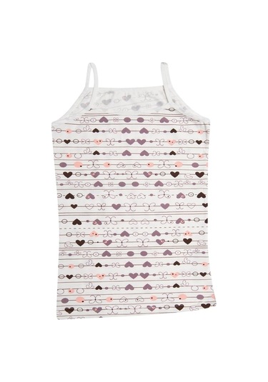 Kota 3405x12 Kız Çocuk 12'li Likralı İp Askılı Karışık Desen Atlet-renkli Asorti