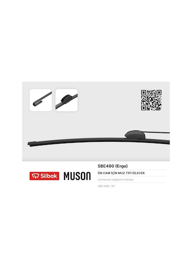 Techmrt Silecek Süpürgesi Muz Tipi 480mm Universal Kancalı Tip