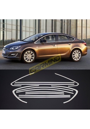 Opel Astra J Sedan Krom Cam Çerçevesi Set 2012-2020 12 Parça