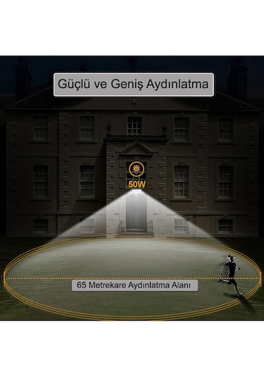 Greentech Güneş Enerjili Hareket Sensörlü, 6 Taraflı 104 Led Aydınlatma / GT-SL13-2 Adet