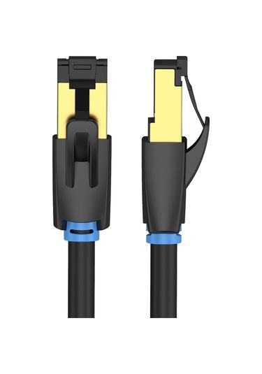 Springsun Vention Cat8 40gbps Patch Kablosu Altın Kaplamalı Kablo Pvc Yumuşak Kablo Sftp Korumalı Lszh Kılıf Ikabg 1.5m