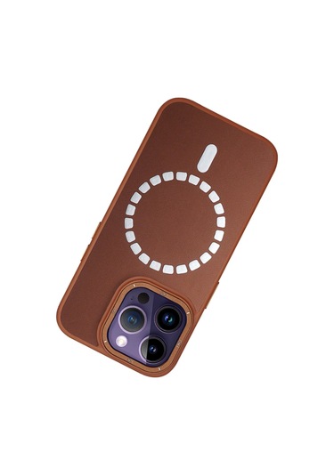 İphone 13 Pro Kılıf Hbc-156 Forum Magneticsafe Kapak - Kahverengi