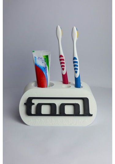 Tool - Dekoratif Diş Fırçalık Beyaz
