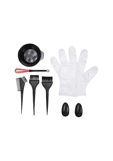 Reedark Ev Ve Salonda Kullanım İçin 7 Parça Saç Boyama Seti - Fırça 2 Adet , Tarak, Karıştırma Kase, Kulaklık, Eldiven Ve Karıştırıcı