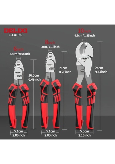 Dashanshop Delixi 8 Inç Çelik Tel Kesici Yalıtımlı Pens