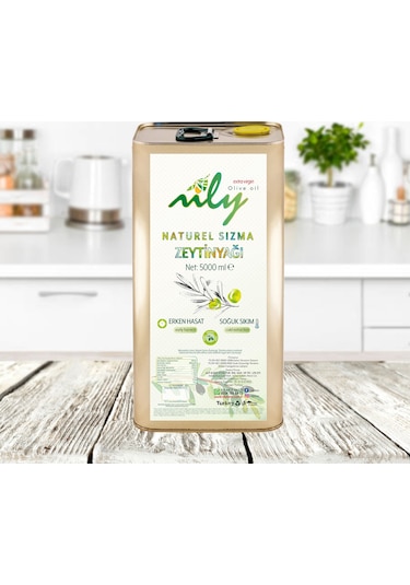 Nily Erken Hasat Soğuk Sıkım Naturel Sızma Zeytinyağı Teneke 5 L
