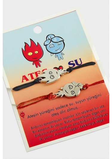 Ateş Ve Su 2li İp Bileklik-renkli N145 Çok Renkli