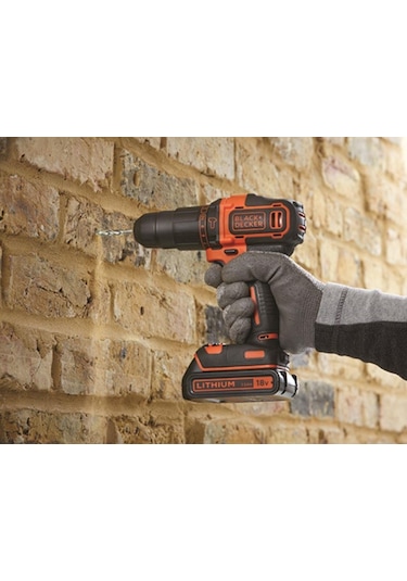 Black+Decker BDCHD18BAFC-QW 18V 1.5 Ah Çift Akülü Li-Ion Darbeli Matkap Vidalama Çanta 80 Parça Set