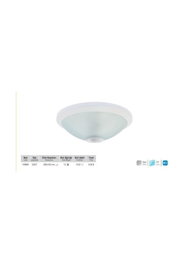 Pelsan Tio Sensörlü Tavan Armatür 2 E27 Diğer