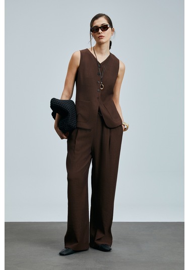 Lufian Dıana Kadın Pantolon Kahverengi Kahverengi 121190021100400 Kahverengi