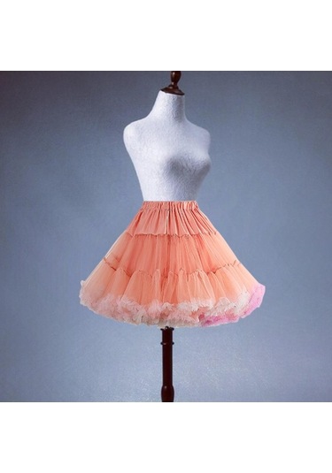 Fastbuy Homyl Kadın Katmanlı Tül Kombinezon, Şifon Kabarık Etek, Çok Renkli Kombin Çok Renkli