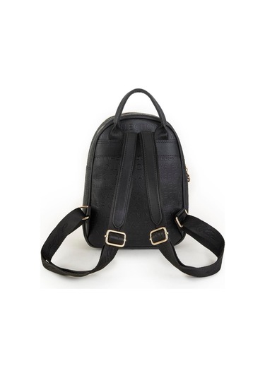 Nas Bag Kadın Sırt Çantası - Siyah Gofraj Siyah