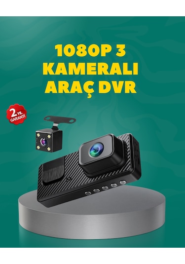 Full Hd 1080p Araç Kamerası Gece Görüşlü, Döngü Kayıt Ve Geri Görüş