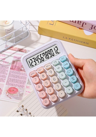 Aubyhe Ofis Ve Öğrenci Hesap Makinesi, Mekanik Klavye, 12 Basamaklı Ekran, Büyük Dairesel Tuşlar, Degrade Renk Seçenekleri 1xaaa Pil Gerekiyor, Pil Dahil Değil Diğer
