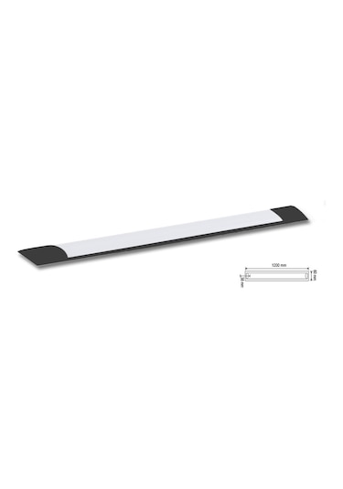 36w Siyah Led Bant Armatür Beyaz Işık 2 Adet