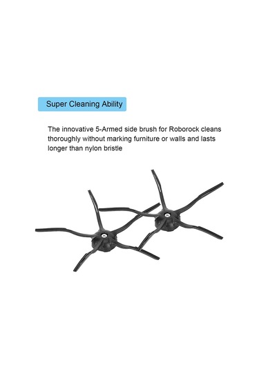 Roborock S7 S6 Maxv S6 İçin 10 Adet Siyah Yumuşak Silikon Yan Fırça