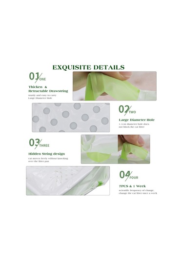 Mufunye Adet Kedi Kum Kabı Astarları Filtreli Dayanıklı Kedi Atığı Toplama Torbaları