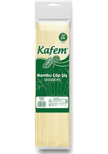 Kafem Bambu Çöp Şiş 30 CM 100 Lü x 50 Paket
