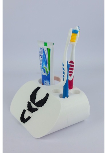 Venom - Dekoratif Diş Fırçalık Beyaz