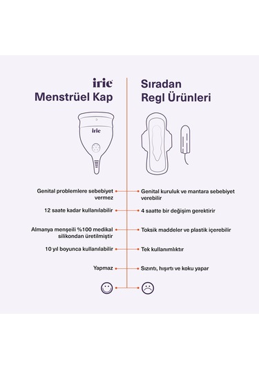 Irie Adet Kabı Regl Kabı Menstrüel Kap Menstrual Cup [[Nude Small]]
