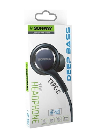 Soffany HF-521 Type-C Girişli Kulak İçi Kablolu Kulaklık