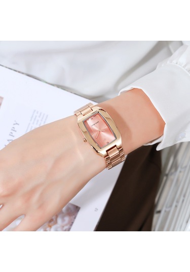 Padalink Skmeı Kadın Kol Saati 1400 Modeli - Kuvars Hareketli, 3atm Su Geçirmez, Paslanmaz Çelik Kayışlı, Rose Altın Rengi, Minimalist Tarz Gold