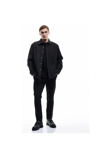 Koton Cep Detaylı Düğmeli Slim Fit Kumaş Pantolon Siyah 6wam40005hk Siyah