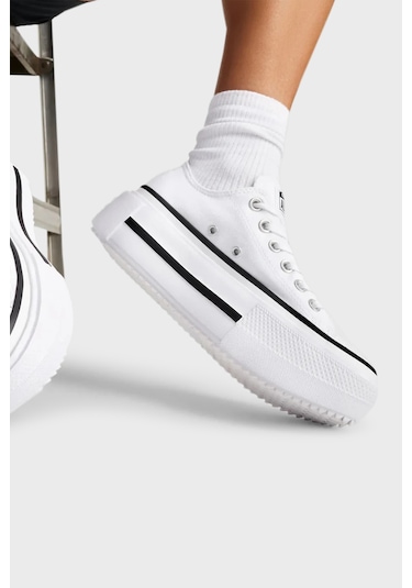 Converse Bayan Ayakkabı A15491c 102 Beyaz-siyah Beyaz-siyah Beyaz - Siyah