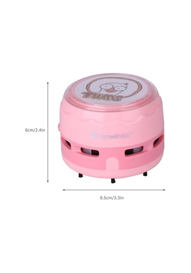 Besthome1 Pembe Mini Kablosuz Süpürge - Kırıntı Ve Toz Temizleyici, Pil İle Çalışır, Taşınabilir
