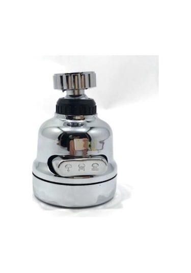 Optana 3 Fonksiyonlu Oynar Başlık Tazyikli Krom Eviye Spiral Batarya Musluk Ucu Çok Renkli