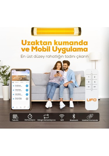 Ufo Lorem 3000 W Mobil Uyumlu Ve Uzaktan Kumandalı Isıtıcı