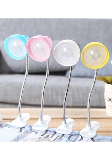 Mobgift Mini Kıskaçlı/mandallı Spiralli Retro Öğrenci Çalışma Masa Lambası Asrti