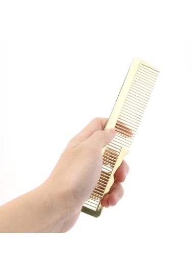 Suntek Büyük Berber Tarak Düz Üst Kesme Soluk Stil Altın