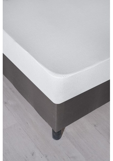 Alez Pamuklu Fitted Yatak Koruyucu 100 200 Cm Beyaz