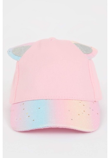 DeFacto Kız Çocuk 3D Simli Kumaş Cap Şapka B7603A825SMPN1