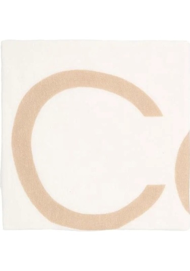 Bold Logo Cotton Hemp Scarf Os