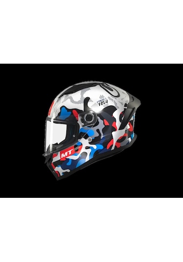 Mt Helmets Mt Stınger Yozu A7 Motosiklet Kaskı Mavi Beyaz