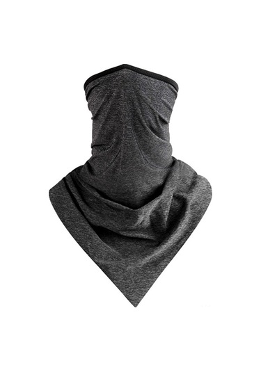 Ranyeek Yazın Serinletici Buz İpeği Boyunluk: Uv Koruma, Toz Ve Damlacık Önleyici, Çok Amaçlı Spor Aksesuarı - Koyu Gri Koyu Gri