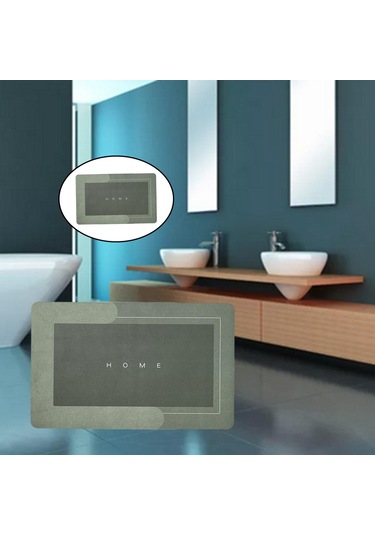 Suntek Kapı Paspası Giriş Çabuk Kuruyan Halı Zemin Yeşil50x80cm Kayıt