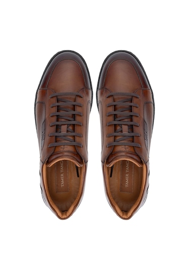 Tamer Tanca Erkek Hakiki Deri Kahverengi Casual Ayakkabı 183 30306 Erk Ayk Y24 Kahve Kahverengi