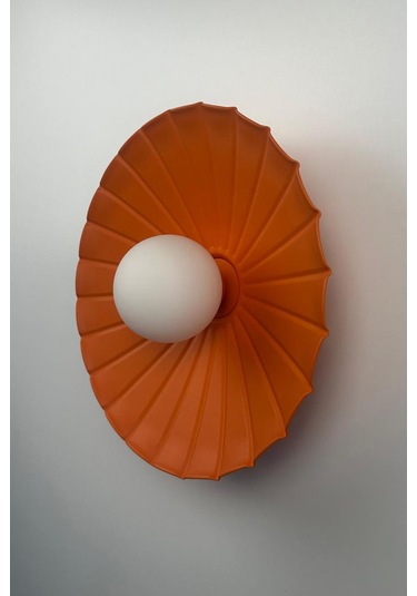 Mirvu Turuncu Metal Aplik Mutfak İç Mekan Salon Cafe Ofis Pastane Modern Dekoratif Aplikleri Turuncu