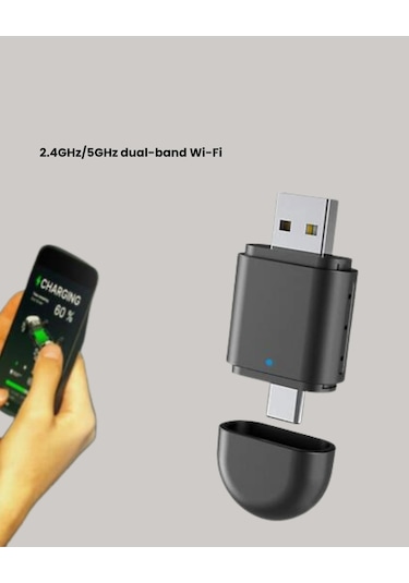 Kablosuz Carplay Adaptörü Bluetooth 5.4 Ve Wi-fi 6 Teknolojili Tak & Çalıştır Dönüştürücü Diğer