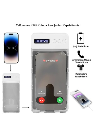 Telefon Kilit Kutusu, Hafif,şarjlı Öz-disiplin Zamanlayıcılı